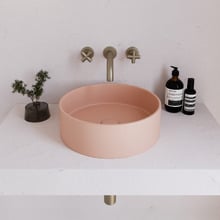 Concrete Smooth 390mm Round Above Counter Basin